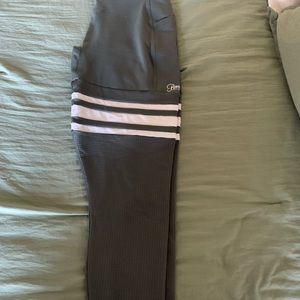 Bombshell Sportswear Scrunch Thigh Highs in steel gray size XL